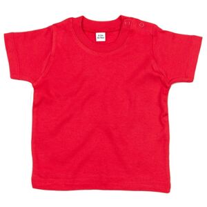 Babybugz Jednofarebné dojčenské tričko - Červená | 0-3 mesiacov