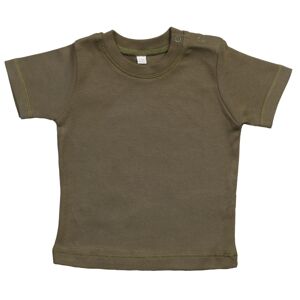 Babybugz Jednofarebné dojčenské tričko - Army | 3-6 mesiacov