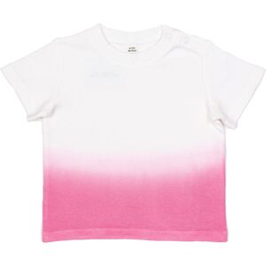 Babybugz Dojčenské tričko Dip - Bílá / bubble gum růžová | 0-3 měsíce