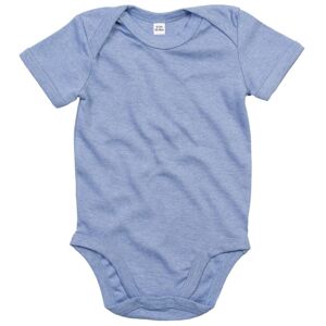 Babybugz Dojčenské body s krátkymi rukávmi - Modrý melír | 6-12 mesiacov