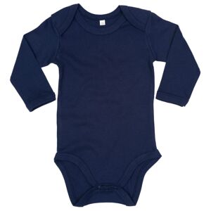 Babybugz Dojčenské body s dlhým rukávom - Námornícka modrá | 6-12 mesiacov