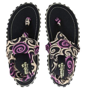 Gumbies Dámske sandále Gumbies Slingback - Čierna / biela / fialová | 36