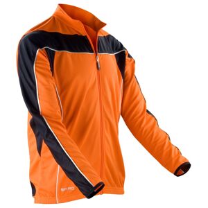 SPIRO Pánsky cyklistický dres s dlhým rukávom - Oranžová / čierna | S