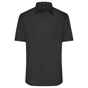 James & Nicholson Pánska košeľa s krátkym rukávom JN680 - Čierna | S