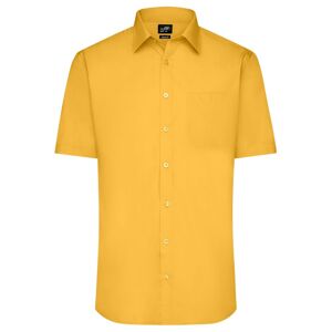 James & Nicholson Pánska košeľa s krátkym rukávom JN680 - Žltá | S