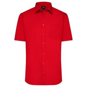 James & Nicholson Pánska košeľa s krátkym rukávom JN680 - Tomato | XXL