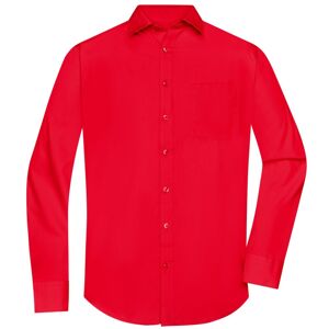 James & Nicholson Pánska košeľa s dlhým rukávom JN678 - Tomato | S
