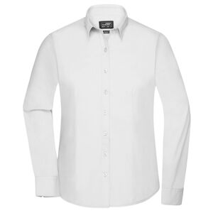 James & Nicholson Dámska košeľa s dlhým rukávom JN677 - Biela | L