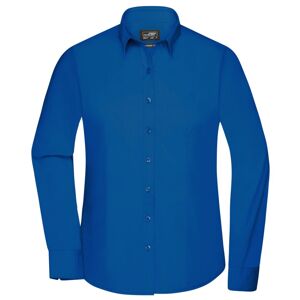 James & Nicholson Dámska košeľa s dlhým rukávom JN677 - Kráľovská modrá | XS