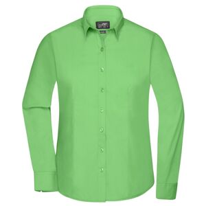 James & Nicholson Dámska košeľa s dlhým rukávom JN677 - Limetkovo zelená | XXXL