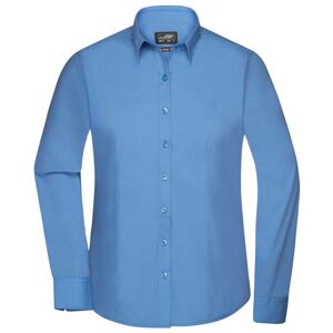 James & Nicholson Dámska košeľa s dlhým rukávom JN677 - Aqua | S