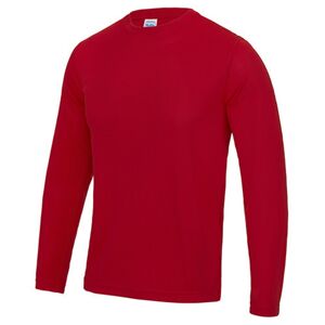 Just Cool Pánske športové tričko s dlhým rukávom Cool T - Ohnivo červená | M