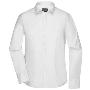 James & Nicholson Dámska košeľa s dlhým rukávom JN681 - Biela | S