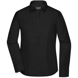 James & Nicholson Dámska košeľa s dlhým rukávom JN681 - Čierna | XXXL