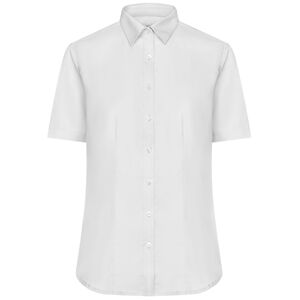 James & Nicholson Dámska košeľa s krátkym rukávom JN683 - Biela | XXL