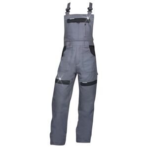 Ardon Montérkové nohavice s náprsenkou COOL TREND skrátené - Šedá / čierna | XL
