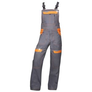 Ardon Montérkové nohavice s náprsenkou COOL TREND skrátené - Šedá / oranžová | XL