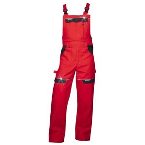 Ardon Montérkové nohavice s náprsenkou COOL TREND skrátené - Červená | S