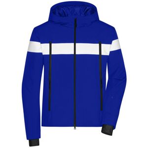 James & Nicholson Pánska športová zimná bunda JN1174 - Modrá / biela | XXL