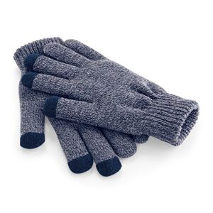 Beechfield Pletené rukavice TouchScreen Smart - Tmavomodrý melír | L/XL