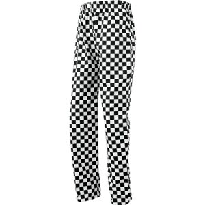 Premier Workwear Kuchárske nohavice - Čierna / biela | M