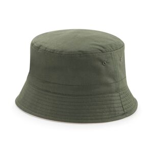 Beechfield Obojstranný bavlnený klobúk - Olivová / stone | S/M