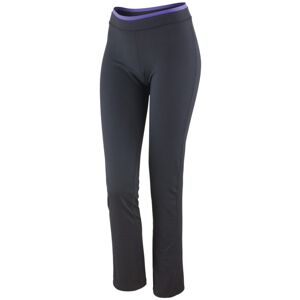 SPIRO Dámske fitness nohavice - Čierna / levanduľová | XL