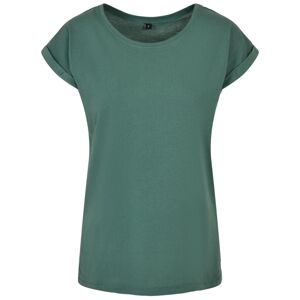 Build Your Brand Voľné dámske tričko s ohrnutými rukávmi - Pale leaf | XXL