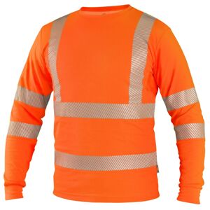 Canis Pánske reflexné tričko s dlhým rukávom CXS OLDHAM - Oranžová | XXXL