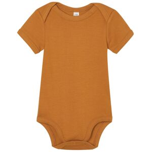 Babybugz Dojčenské body s krátkymi rukávmi - Karamelová | 6-12 mesiacov