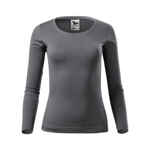 MALFINI Dámske tričko s dlhým rukávom Fit-T Long Sleeve - Oceľovo šedá | S