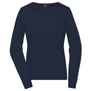 James & Nicholson Ľahký dámsky pletený sveter JN1313 - Tmavomodrá | XL