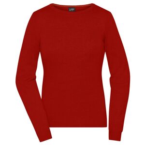 James & Nicholson Ľahký dámsky pletený sveter JN1313 - Červená | XS