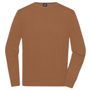 James & Nicholson Ľahký pánsky pletený sveter JN1314 - Camel | XL