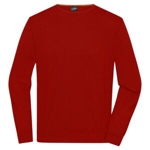 James & Nicholson Ľahký pánsky pletený sveter JN1314 - Červená | XXL