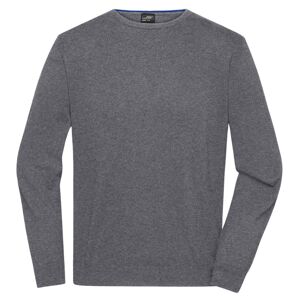 James & Nicholson Ľahký pánsky pletený sveter JN1314 - Šedý melír | S