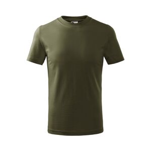 MALFINI Detské tričko Basic - Military | 158 cm (12 rokov)