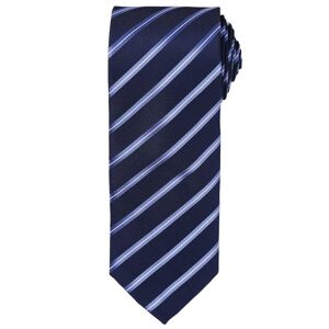 Premier Workwear Pásikavá kravata Sports Stripe - Tmavomodrá / kráľovská modrá