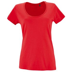 SOL'S Dámske tričko s hlbokým výstrihom Metropolitan - Ibiškově růžová | S