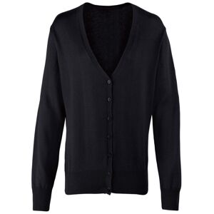 Premier Workwear Dámsky sveter so zapínaním - Čierna | XL