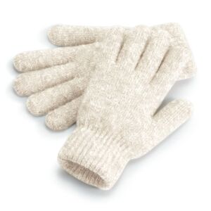Beechfield Pohodlné pletené zimné rukavice - Mandľový melír