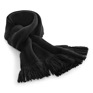 Beechfield Klasický pletený šál - Čierna