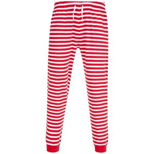 SF (Skinnifit) Pánske vzorované pyžamové nohavice - Červená / biela | S