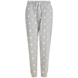SF (Skinnifit) Pánske vzorované pyžamové nohavice - Šedý melír / biela | XXL