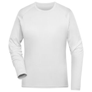 James & Nicholson Dámske funkčné tričko s dlhým rukávom JN521 - Biela | S