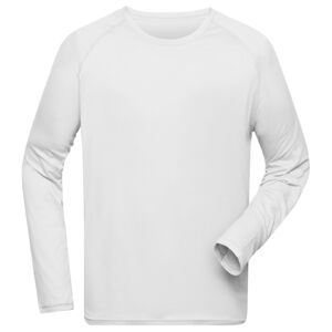 James & Nicholson Pánske funkčné tričko s dlhým rukávom JN522 - Biela | XXL