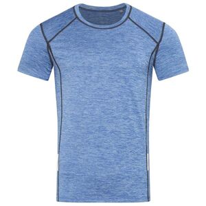 Stedman Pánske športové tričko s reflexnými prvkami - Modrý melír | XXL