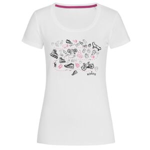 Bontis Dámske tričko SPORT - Biela / ružová | S