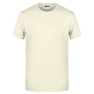 James & Nicholson Klasické pánske tričko z biobavlny 8008 - Vanilková | XL