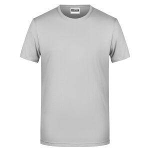 James & Nicholson Klasické pánske tričko z biobavlny 8008 - Jemne šedá | M